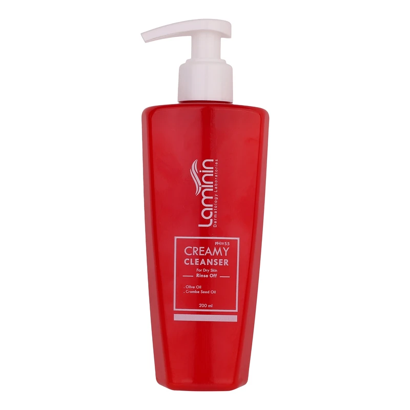 کرم پاک کننده آرایش صورت لامینین مدل زیتون مناسب پوست های خشک حجم 200 میلی لیتر