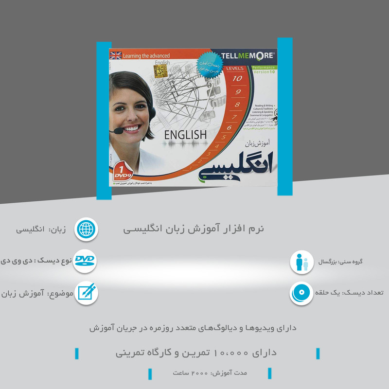 نرم افزار آموزش زبان انگلیسی Tell Me More نشر دنیای نرم افزار سینا نرم افزار آموزش زبان انگلیسی Tell Me More نشر دنیای نرم افزار سینا