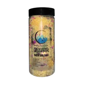 نمک حمام بلور مدل یاقوت زرد وزن 800 گرم