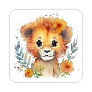 زیر لیوانی کاکتی طرح شیر مدل mp24305