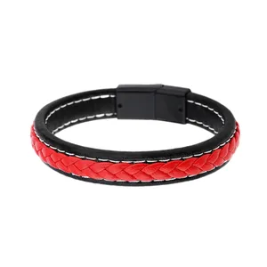 دستبند مردانه مدل چرم دی سی  کد 4030