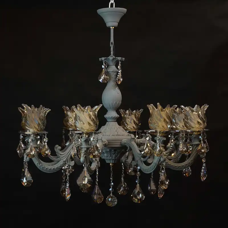 لوستر 8 شعله مدل طاوس بزرگ کد 100