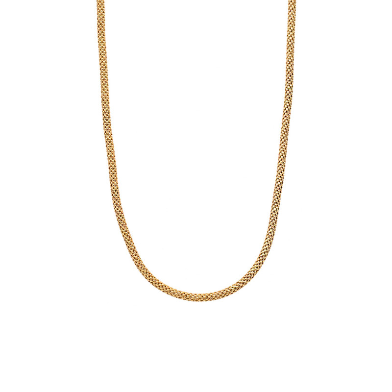 گردنبند طلا با طرح بافت 18 عیار زنانه الی گالری مدل جسیکا