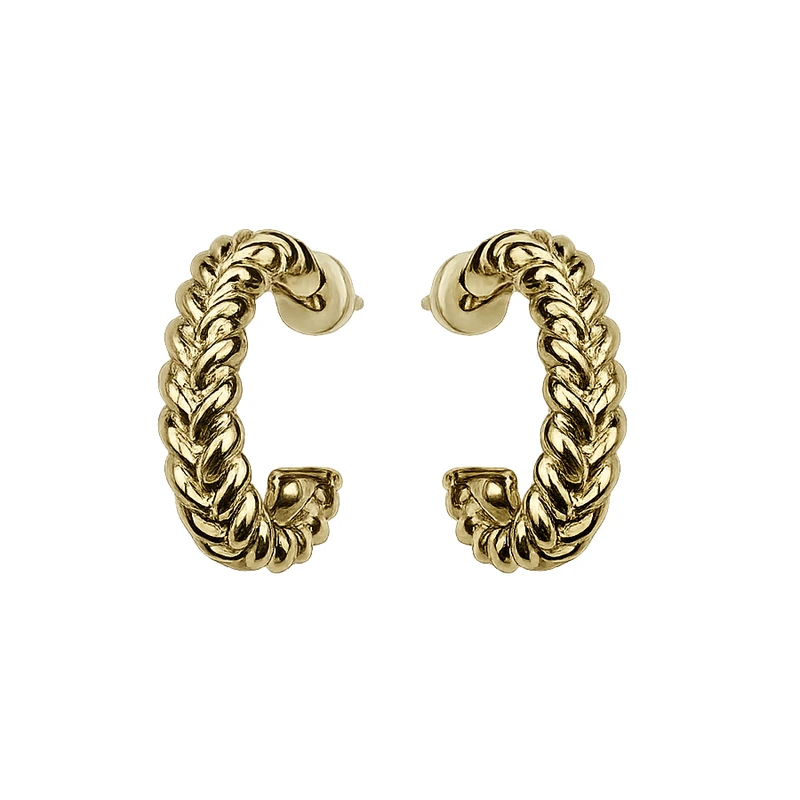 گوشواره حلقه‌ای زنانه اکسسورایز مدل بافت