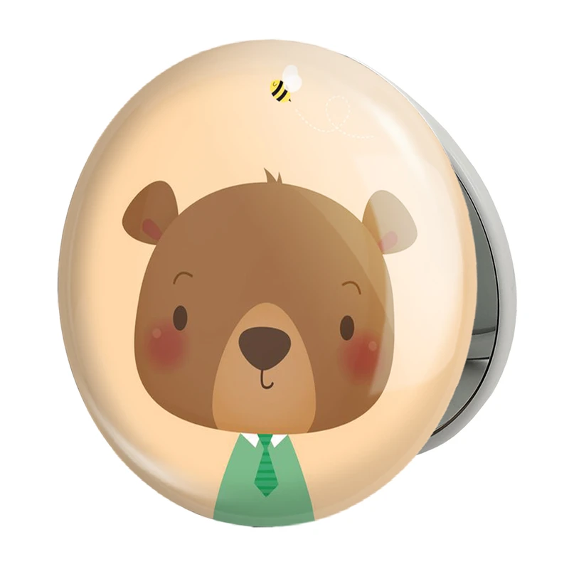 آینه جیبی خندالو طرح خرس مدل تاشو کد 5132 