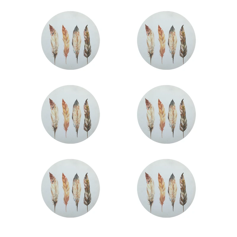 زیر لیوانی طرح پر کد 8208 بسته 6 عددی