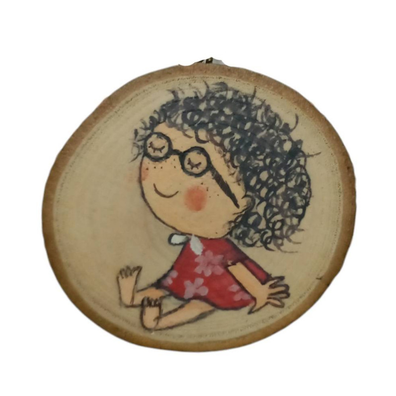 گردنبند دخترانه مدل چوبی طرح دختر بچه کد028 گردنبند دخترانه مدل چوبی طرح دختر بچه کد028