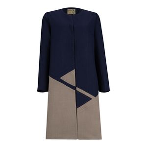 مانتو زنانه السانا مدل آرنوشا کد 216504 رنگ سورمه ای