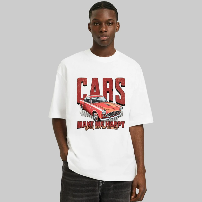 تی‌شرت لانگ آستین سه ربع یقه گرد مردانه مدل CARS