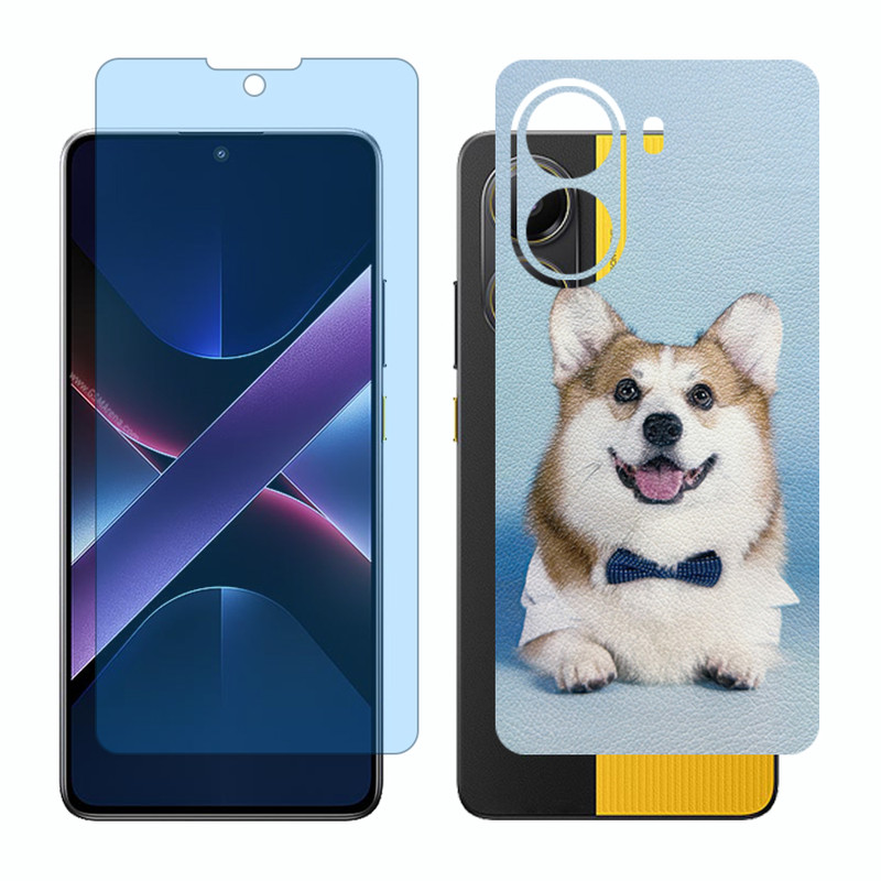 محافظ صفحه نمایش مات آنتی بلو گلس مدل Together مناسب برای گوشی موبایل شیائومی Poco X7 Pro به همراه برچسب پوششی پشت گوشی