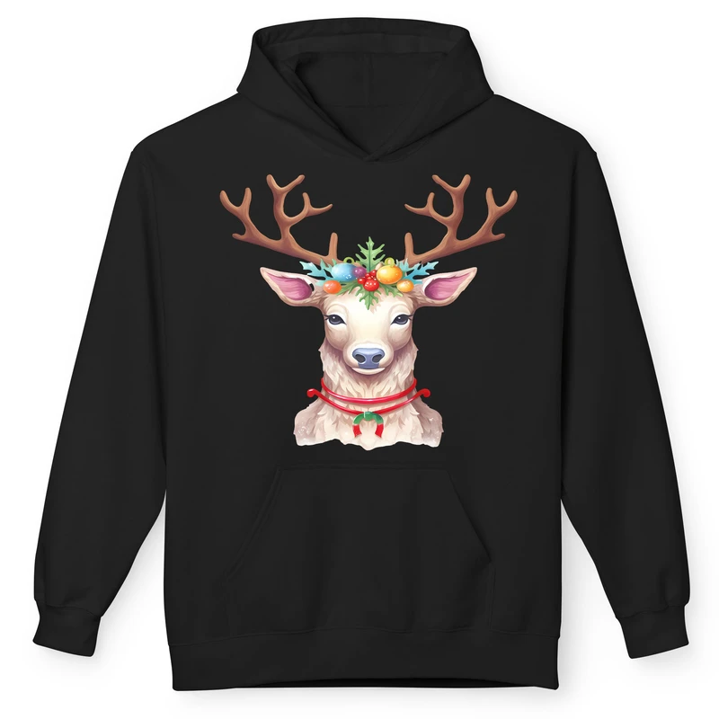 هودی زنانه پاد آفرین مدل کریسمس کد 22 طرح گوزن