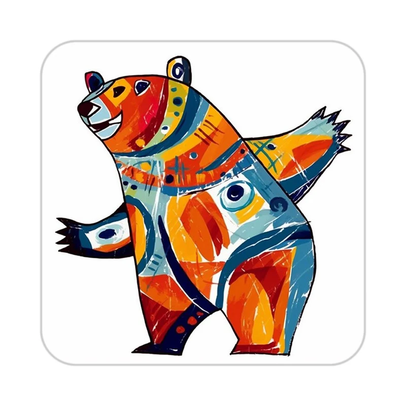 زیر لیوانی کاکتی طرح حیوانات رنگی مدل mp25996