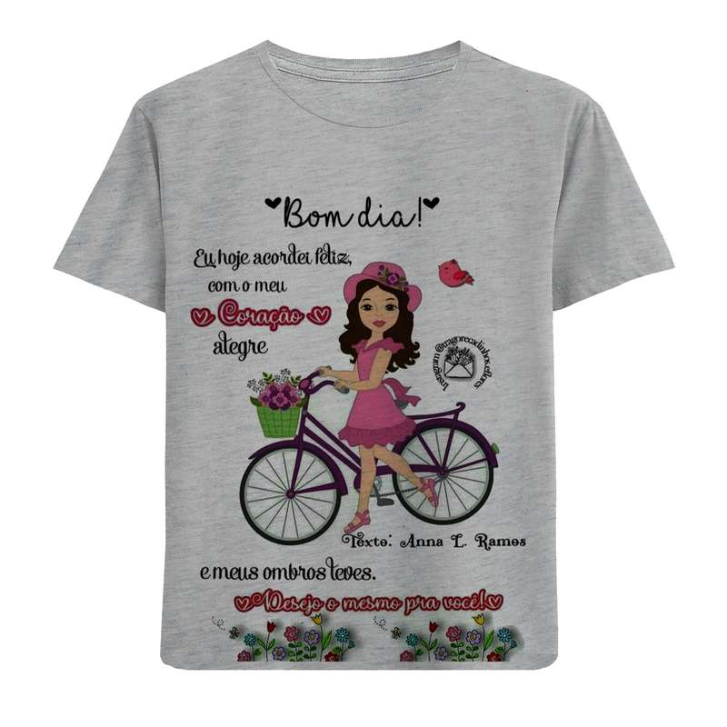 تی شرت آستین کوتاه دخترانه مدل دخرودوچرخه F744