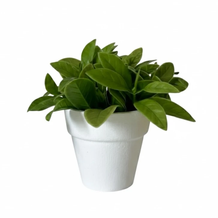 گلدان به همراه گل مصنوعی مدل سفالی کد 853 بسته 2 عددی