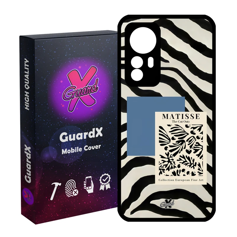 کاور گارد ایکس طرح Zebra مدل Glass10568 مناسب برای گوشی موبایل شیائومی Redmi Note 12S