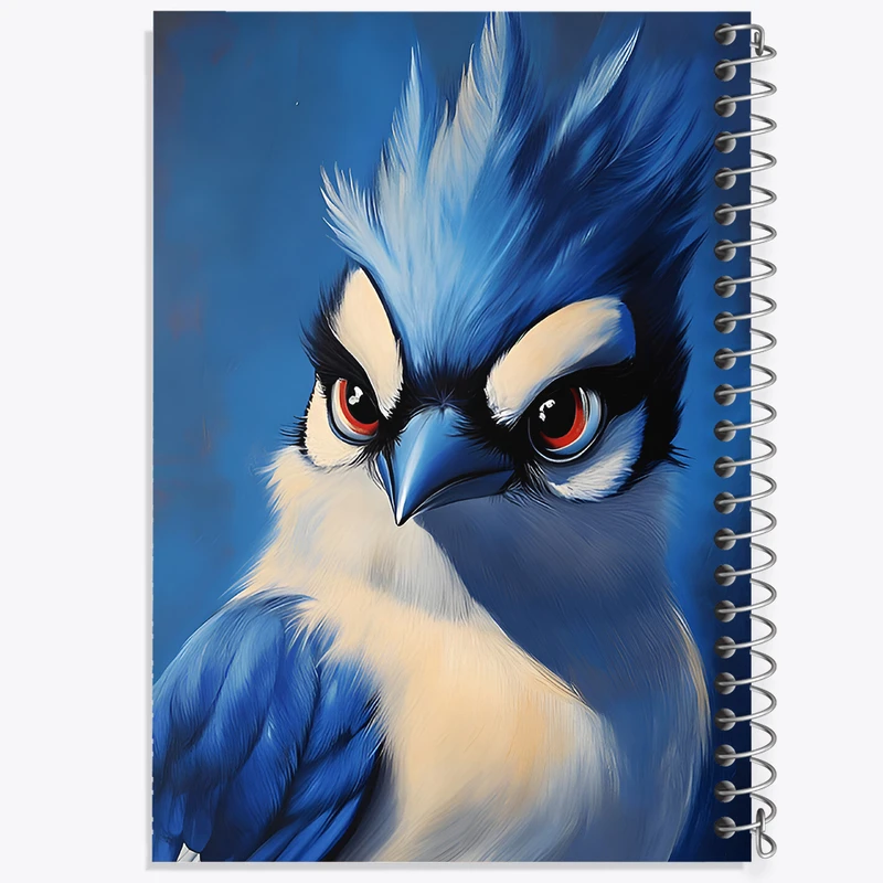 دفتر مشق 100 برگ خندالو طرح پرنده آبی کد F6515