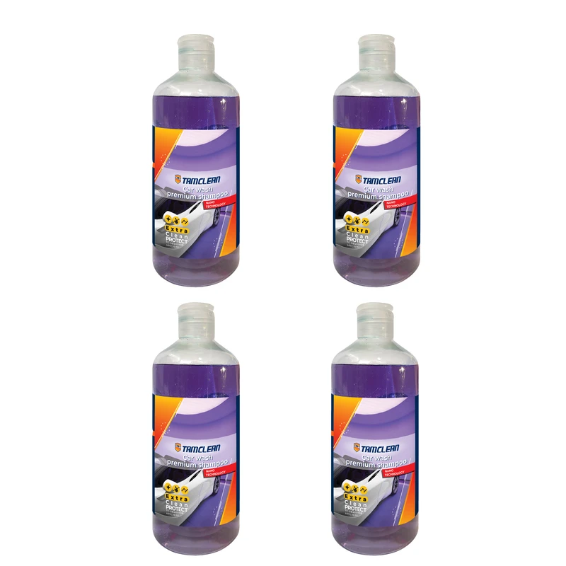  شامپو تمیزکننده بدنه خودرو تام کلین مدل پریمیوم TC-SB400Y08حجم 400 میلی لیتر بسته 4 عددی