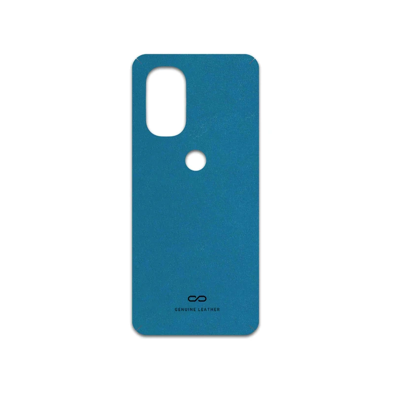 برچسب پوششی ماهوت مدل Blue-Leather مناسب برای گوشی موبایل موتورولا Moto G51 5G