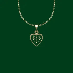 گردنبند طلا 18 عیار زنانه مدوپد مدل قلب کد FF2-1-1046