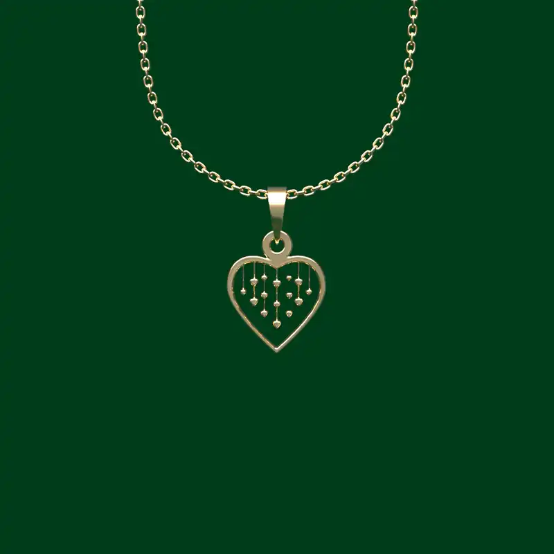 گردنبند طلا 18 عیار زنانه مدوپد مدل  طرح قلب کد FF1046