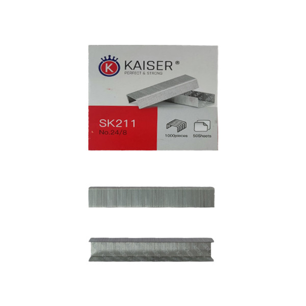 سوزن منگنه کایزر کد SK211 سایز 24/8 بسته 1000 عددی