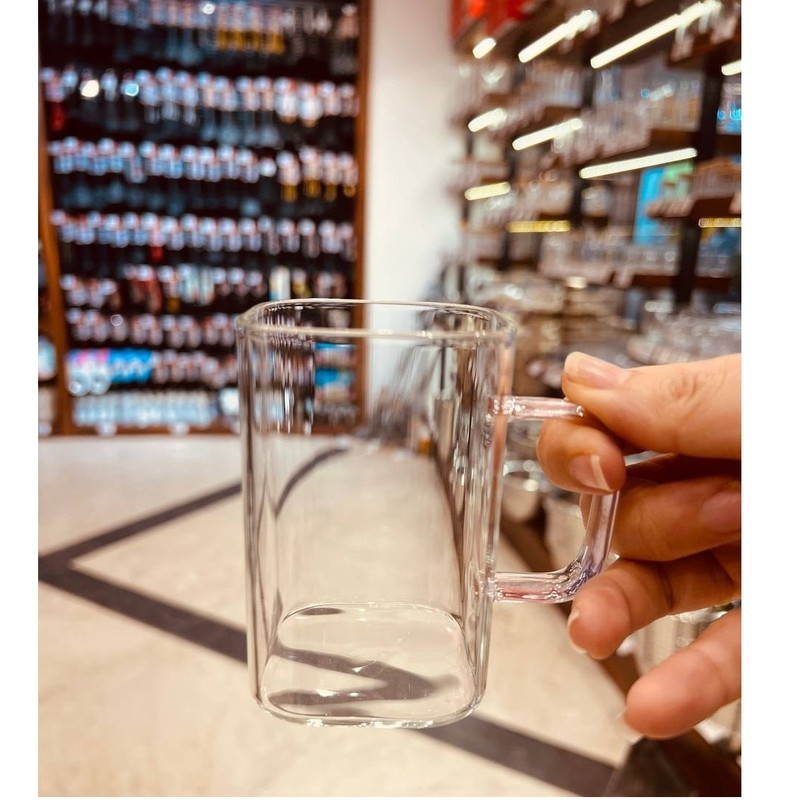 لیوان مدل مربع دسته رنگی کد 1369n 2 لیوان مدل مربع دسته رنگی کد 1369n 2