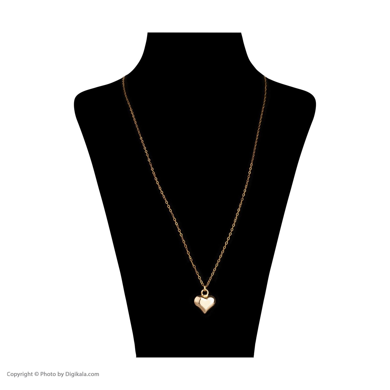 گردنبند طلا 18 عیار زنانه مایا ماهک مدل MM1105 طرح قلب 3 بعدی -  - 2