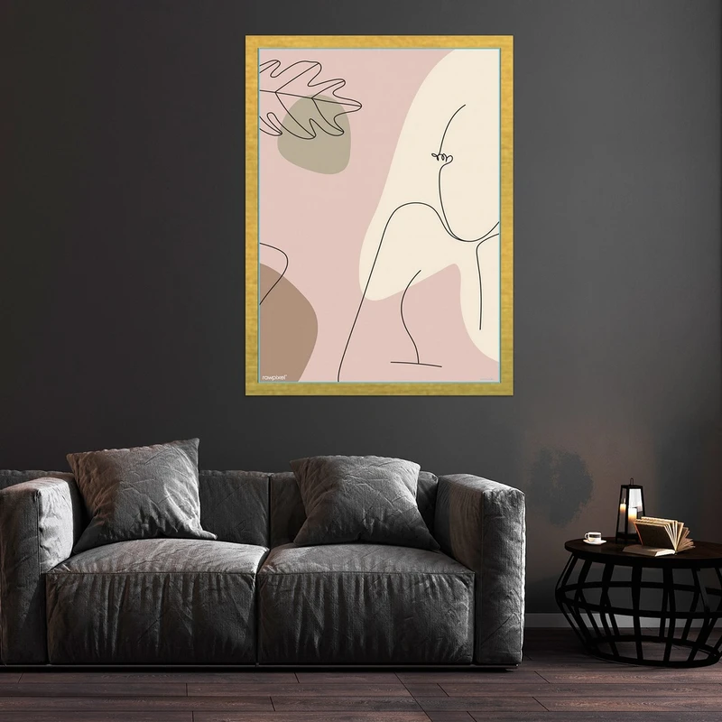 تابلو بکلیت طرح نقاشی مدرن مینیمال مدل قاب شاسی T-S9950