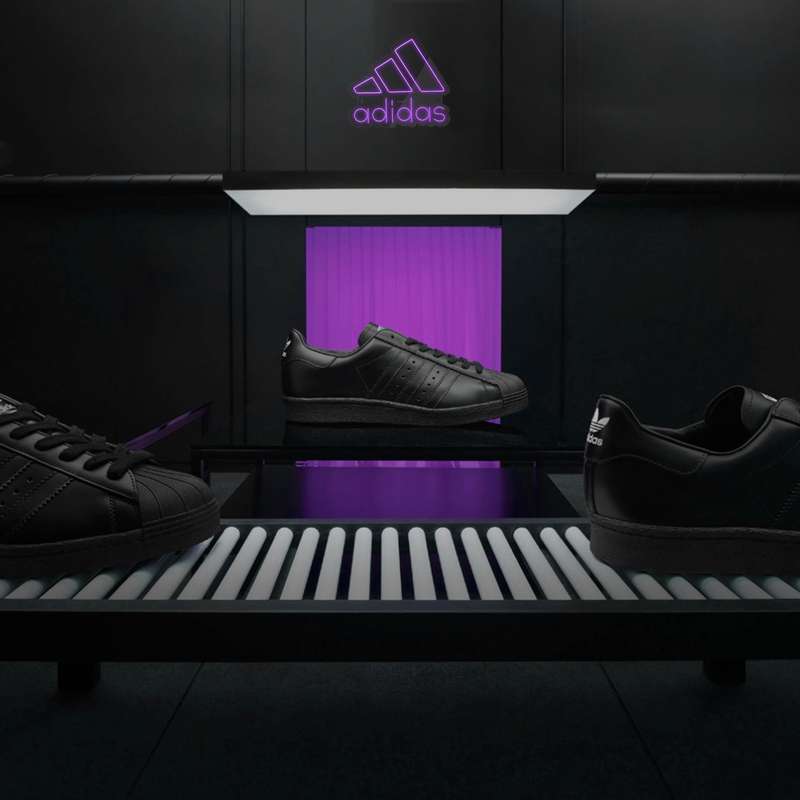 چراغ دیواری نئون دیزاین طرح Adidas-Text-BL_PR