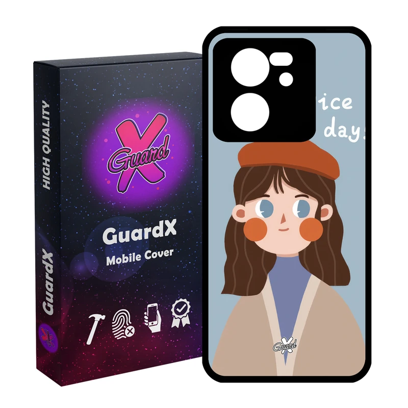 کاور گارد ایکس طرح دختر مدل Glass10628 مناسب برای گوشی موبایل شیائومی 13T/13T Pro/Redmi K60 Ultra