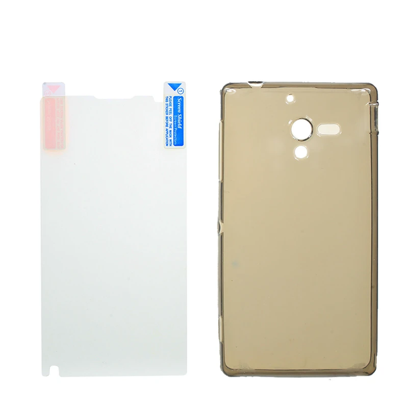 کاور مدل ژله ای کد AZ مناسب برای گوشی موبایل سونی Xperia ZL/L35h به همراه محافظ صفحه نمایش