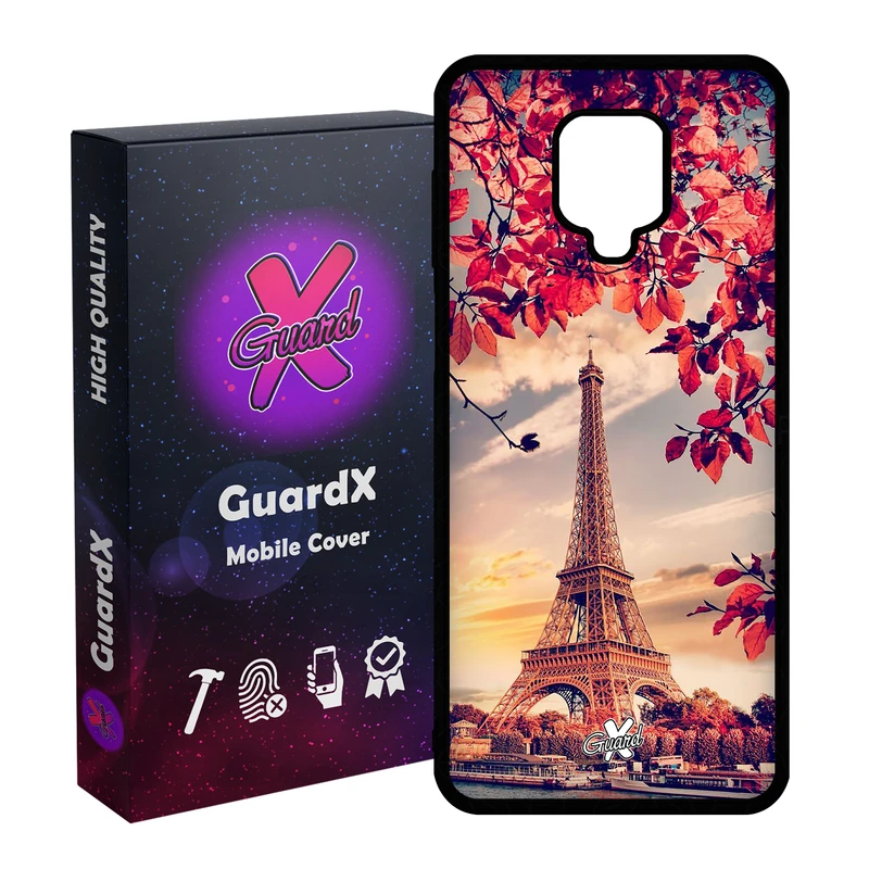 کاور گارد ایکس طرح Eiffel Tower مدل Glass10125 مناسب برای گوشی موبایل شیائومی Redmi Note 9S / Note 9 Pro / Note 9 Pro Max