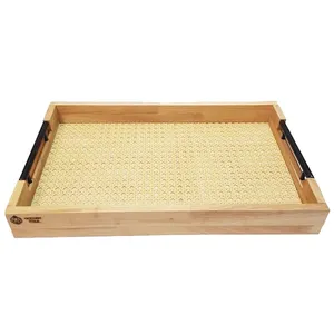 سینی گلدن استار مدل حصیری رابروود کد TP057