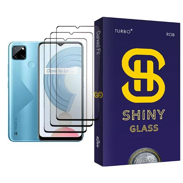 محافظ صفحه نمایش آتوچبو مدل Shiny Glass MIX003 مناسب برای گوشی موبایل ریلمی C21Y بسته سه عددی