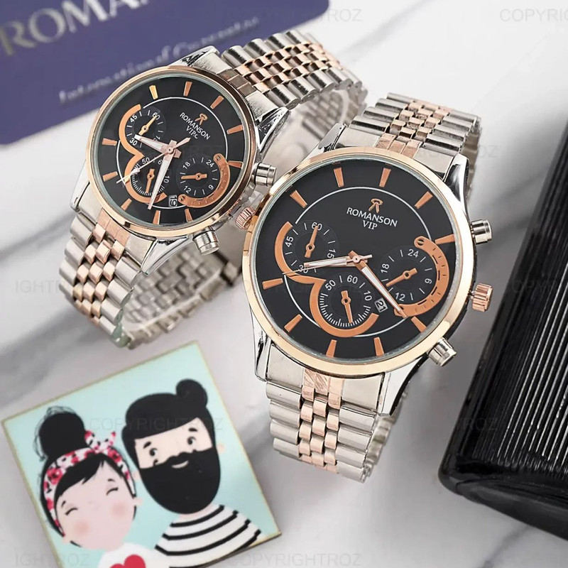 ست ساعت مچی عقربه ای زنانه و مردانه مدل Coco_02