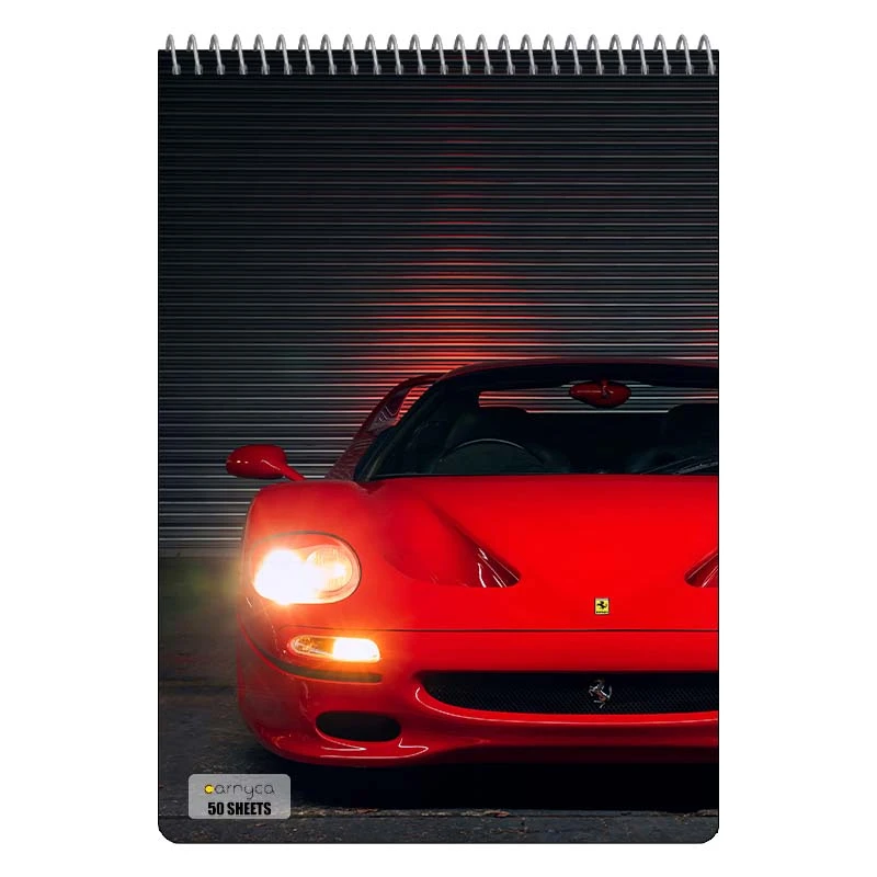 دفتر نقاشی 50 برگ سیمی کارنیکا طرح فراری Ferrari کد 15377