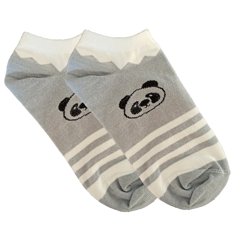 جوراب ساق کوتاه زنانه مدل پاندا راه راه