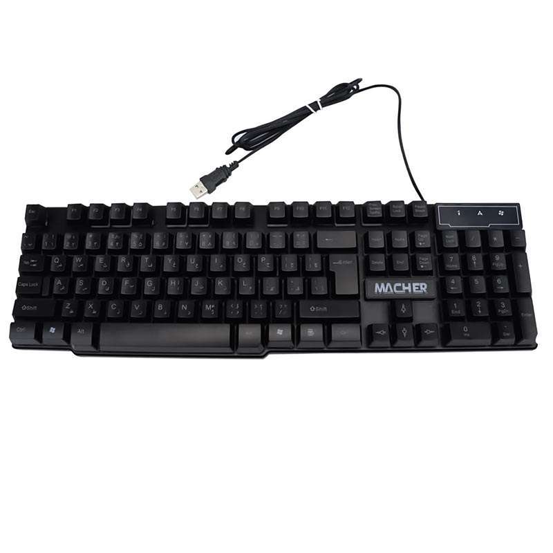 کیبورد گیمینگ مچر مدل MR-304 Full-Size LED RGB