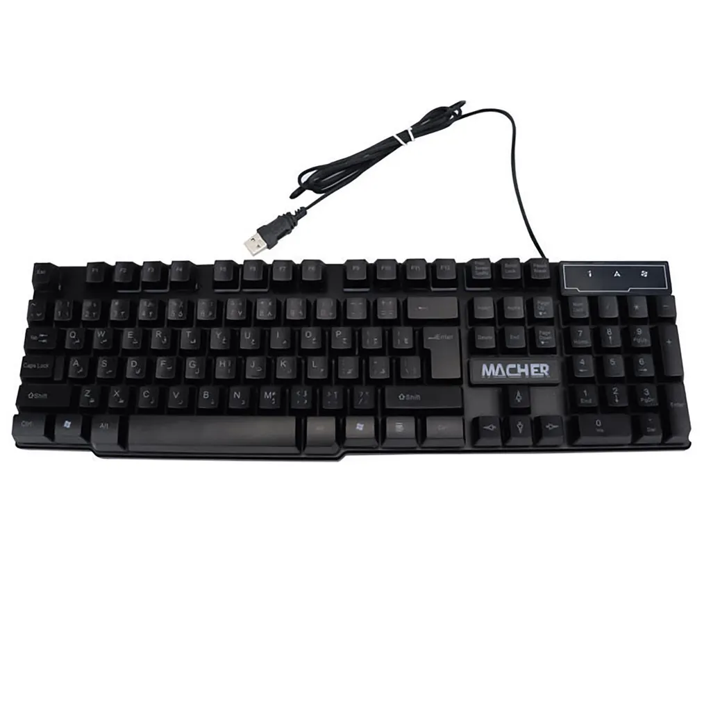 کیبورد گیمینگ مچر مدل MR-304 Full-Size LED RGB