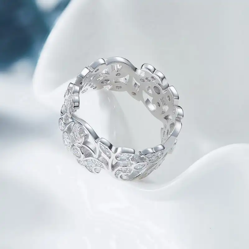 انگشتر نقره زنانه شهر جواهر مدل SJ-CR006