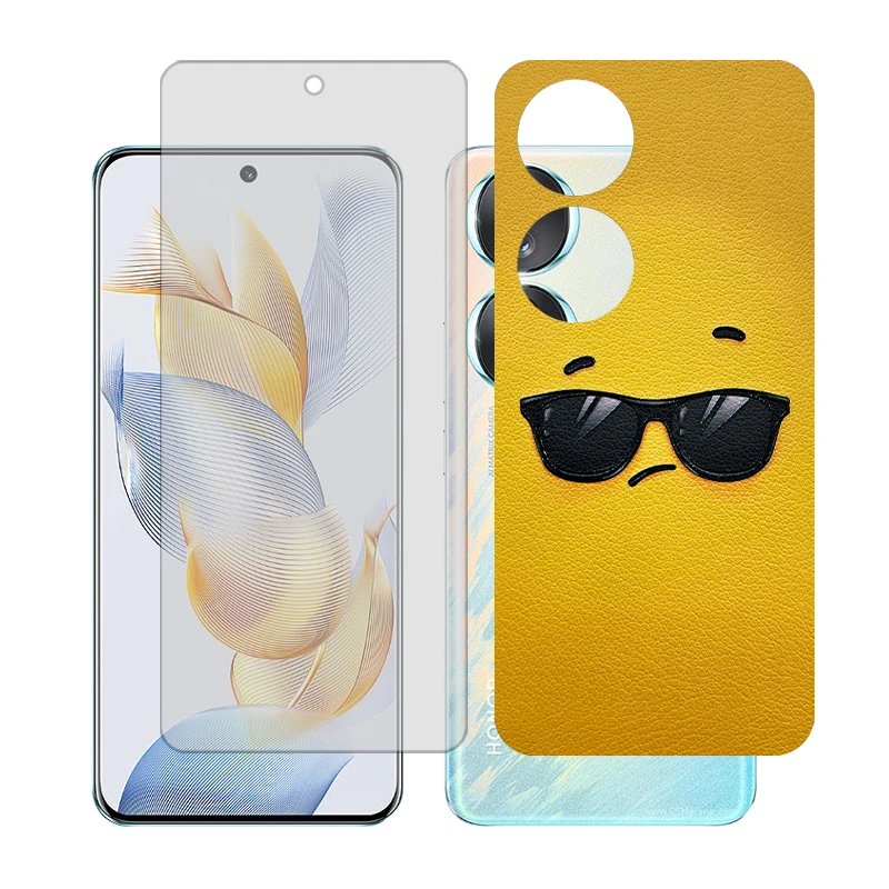 محافظ صفحه نمایش مات گلس مدل Together مناسب برای گوشی موبایل آنر 70 به همراه برچسب پوششی پشت گوشی