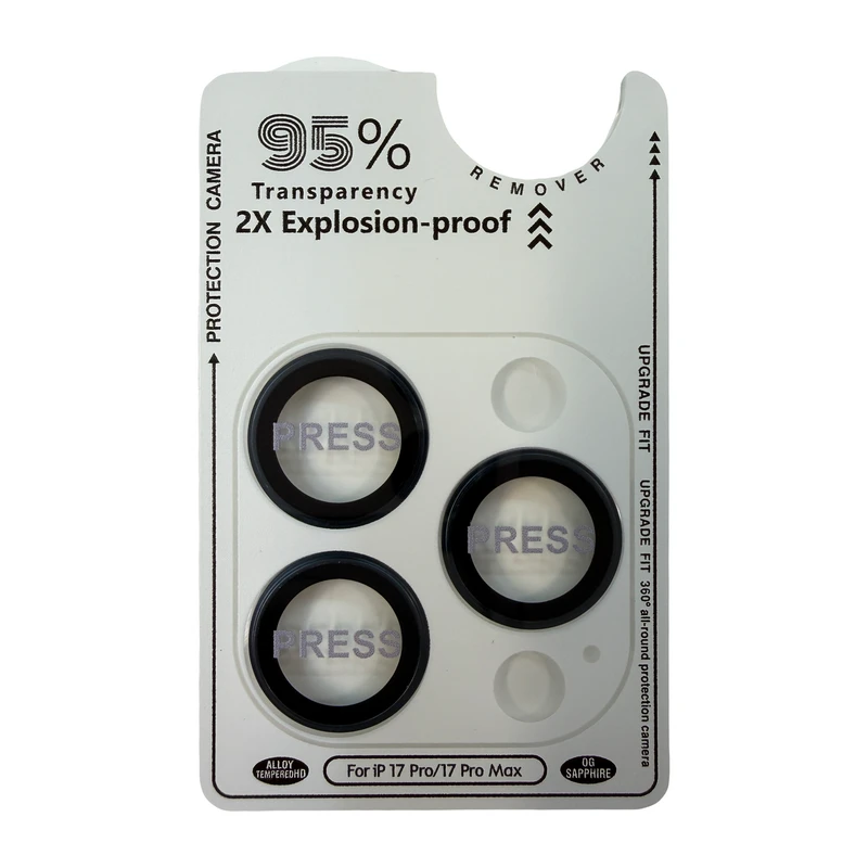 محافظ لنز دوربین شیشه ای مدل شابلون مناسب برای گوشی موبایل اپل iphone 17 pro / 17 pro max / 16 pro / 16 pro max