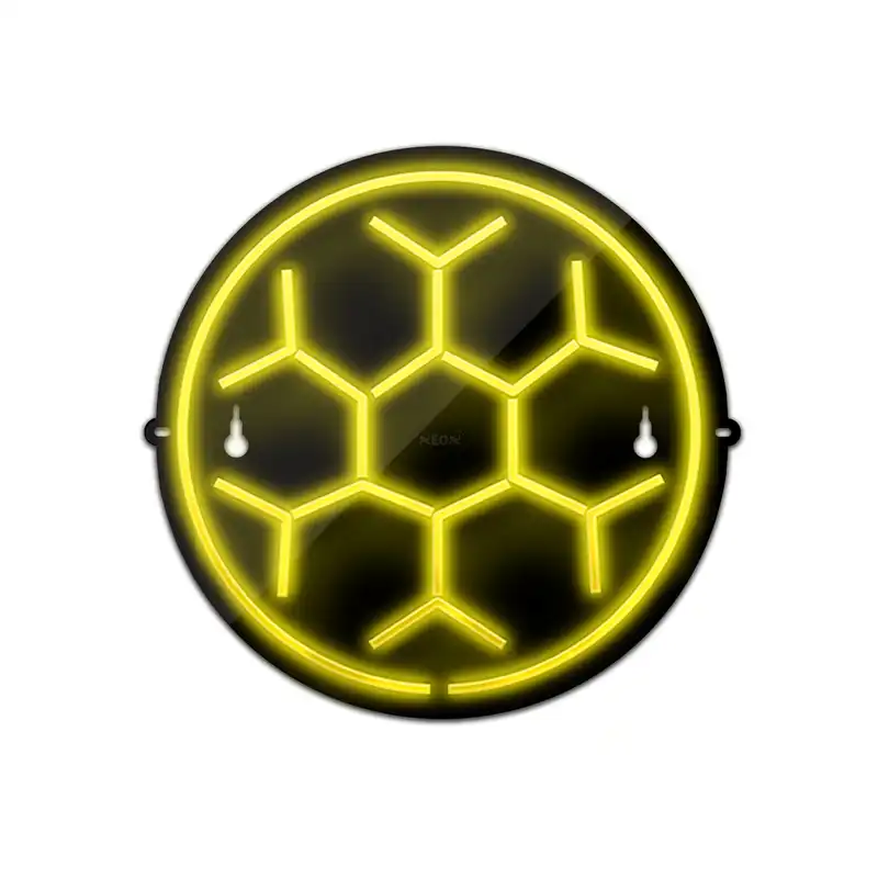 چراغ دیواری نئون دیزاین مدل Soccer-Ball-BL_YL