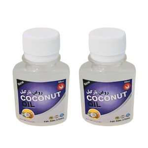 روغن نارگیل پامکا مدل پرس سرد حجم 60 میلی لیتر مجموعه 2 عددی