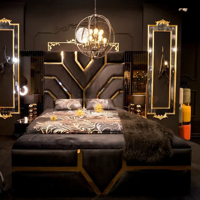 سرویس تخت خواب مدل عسل دو نفره پنج تکه