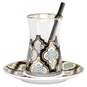 سرویس چای خوری 18 پارچه گلور گلس مدل 007