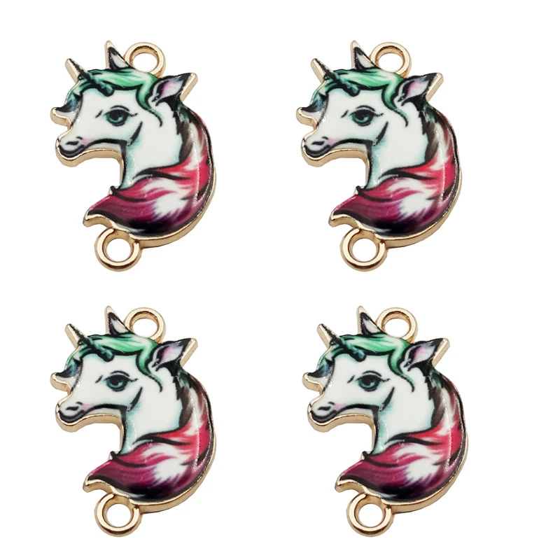 آویز دستبند مدل اسب تک شاخ مهربان کد 102 بسته 4 عددی