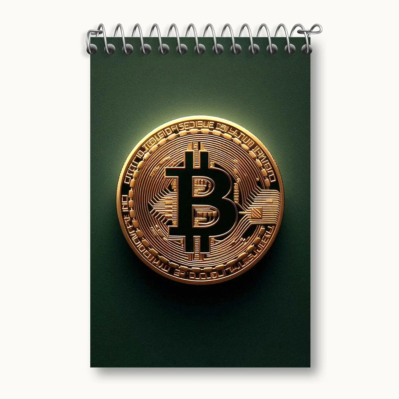 دفتر یادداشت 50 برگ خندالو مدل بیت کوین (Bitcoin) کد F909