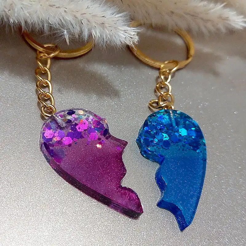 جاکلیدی مدل قلب شکسته کد K012 بسته 2 عددی