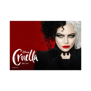   کارت پستال بادکنک آبی طرح کروئلا مدل Cruella1